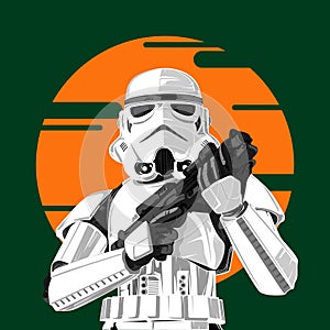 Stormtroopers vector illustration with solid color