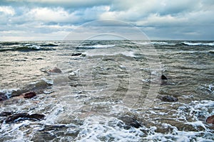 Stormy Baltic sea.