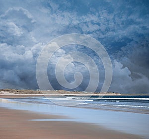 Stormy Beach scene