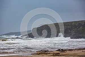 Stormy Black Sea landscape