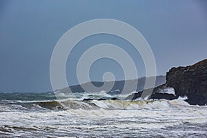 Stormy Black Sea landscape