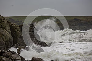 Stormy Black Sea landscape