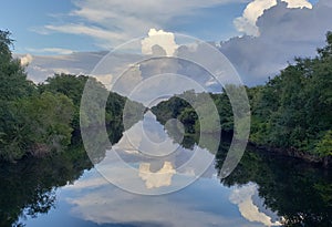 Stormy cloud reflections