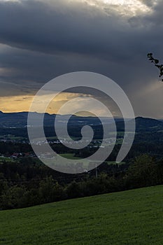 stormy cloud weather sundown landscape evening