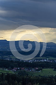 stormy cloud weather sundown landscape evening