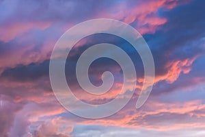 Stormy clouds in dramatic sky