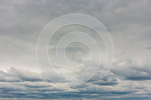 Stormy cloudscape background. Dense thunderclouds texture.