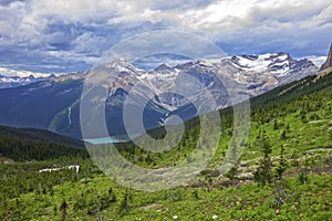 Stormy Cloudscape Sky and Mountain Landscape in Yoho National Park Canadian Rockies