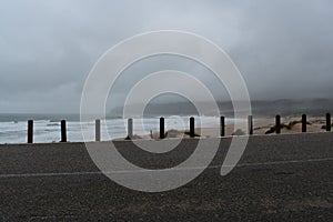 A stormy day at the beach