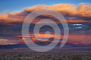 Stormy Desert Sunset