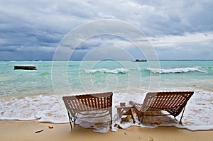 Stormy Empty Beach