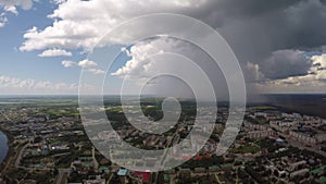 Stormy front over the city