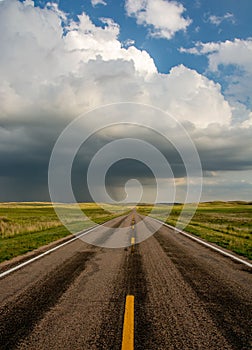 Stormy Highway in the Sandhills