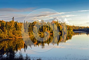 Stormy Lake Alaska in Autumn