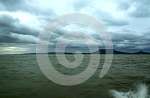 Stormy Lake Balaton, Hungary