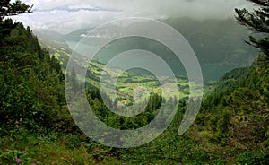 Stormy light on the Walensee, shot from Flumserberg