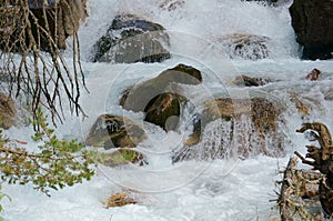 Stormy mountain river