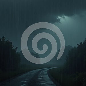 A stormy night with thunders