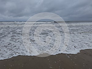 Stormy ocean beach