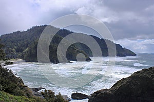 Stormy Oregon Coast from Heceta Head to Sea Lion Cave, Pacific Northwest, USA