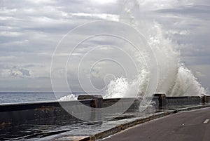 Stormy sea, Havana, Cuba