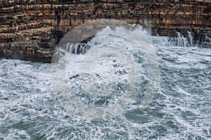 Stormy sea in Polignano a Mare, Italy