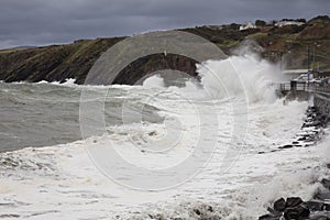 Stormy seas at Peel Isle of Man