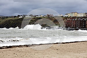 Stormy seas at Peel Isle of Man