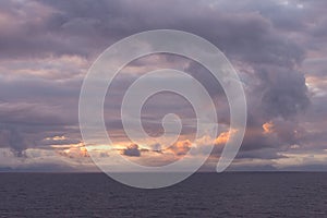 Stormy skies off coastal Alaska