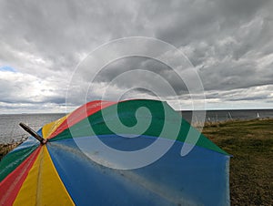 Stormy skies over the sea