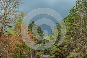 Stormy skies in springtime