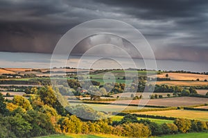 Stormy sky on Lincolnshire wolds