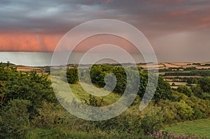 Stormy sky on Lincolnshire wolds