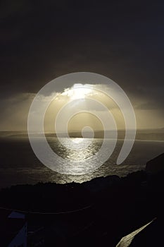 Stormy sky over the bay