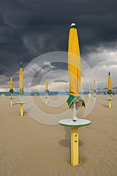 Stormy sky over the beach