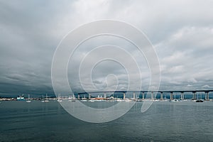 Stormy sky over the Coronado Bridge, in San Diego, California