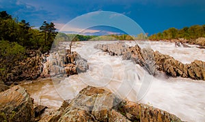 Stormy spring day at Great Falls, on the Potomac River northwest