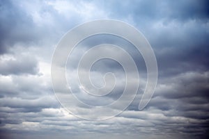 Stormy stratus clouds background
