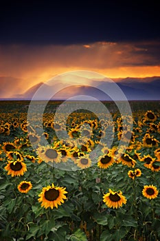 Stormy Sunflowers