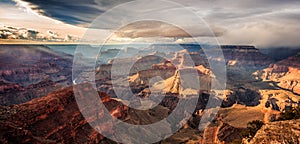 Stormy Sunset on the Grand Canyon, Grand Canyon National Park, Arizona