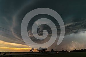 Stormy sunset on the Great Plains