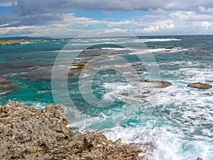 Stormy tropical sea