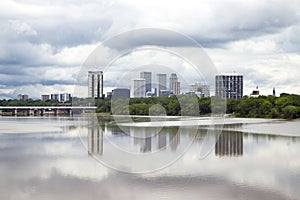 Stormy Tulsa Skyline