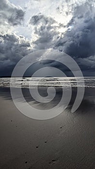 Stormy view on ballybunion beach on the Wild Atlantic Way