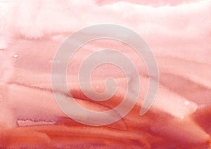 Stormy watercolor abstract art on rough paper. Suitable for background, package, fabric or wall gallery. Burnt orange.