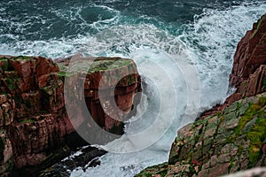 Stormy waves at Barents Sea, Arctic Ocean photo