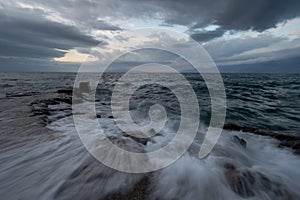 Stormy waves at The Beach Kantrida