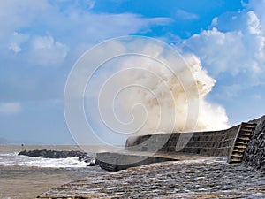 Storm Ciaran at Lyme Regis November 2023 photo