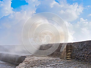 Storm Ciaran at Lyme Regis November 2023 photo