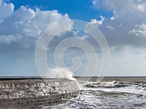 Storm Ciaran at Lyme Regis November 2023 photo